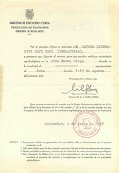 1977 Caving Permit