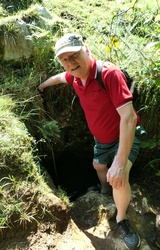Bill at Cueva Tayada entrance