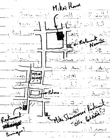 San Cristobal sketchmap (← N)